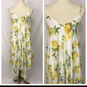 Lemon print sun dress